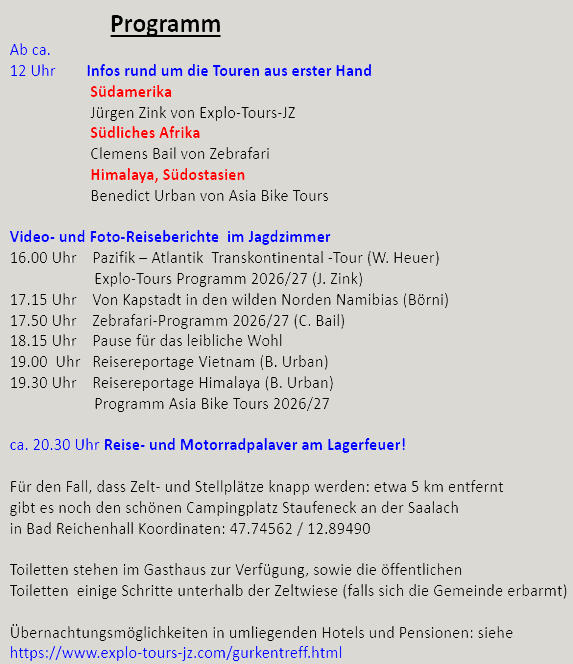 Gurkentreff Programm 2025